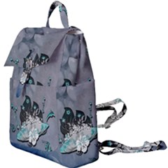 Sport, surfboard with flowers and fish Buckle Everyday Backpack