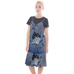 Sport, surfboard with flowers and fish Camis Fishtail Dress