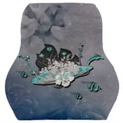 Sport, surfboard with flowers and fish Car Seat Back Cushion 