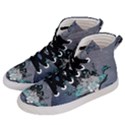 Sport, surfboard with flowers and fish Women s Hi-Top Skate Sneakers View2