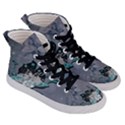 Sport, surfboard with flowers and fish Women s Hi-Top Skate Sneakers View3