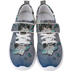 Sport, Surfboard With Flowers And Fish Men s Velcro Strap Shoes by FantasyWorld7