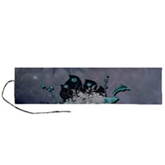 Sport, surfboard with flowers and fish Roll Up Canvas Pencil Holder (L)