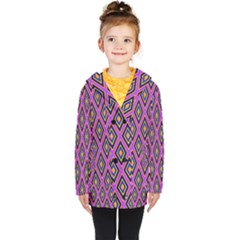 Colorful Diamonds Variation 4 Kids  Double Breasted Button Coat by bloomingvinedesign