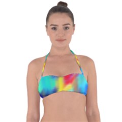 Soft Color Blend Halter Bandeau Bikini Top by bloomingvinedesign