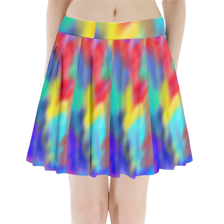 Soft color blend Pleated Mini Skirt