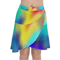 Soft Color Blend Chiffon Wrap Front Skirt by bloomingvinedesign