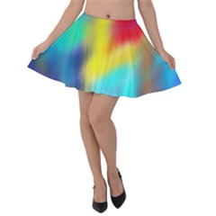 Soft Color Blend Velvet Skater Skirt by bloomingvinedesign