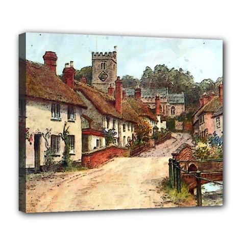 East Budleigh Devon Uk Vintage Old Deluxe Canvas 24  x 20  (Stretched)