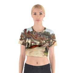 East Budleigh Devon Uk Vintage Old Cotton Crop Top by Sudhe