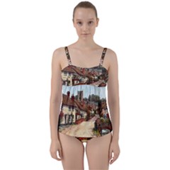 East Budleigh Devon Uk Vintage Old Twist Front Tankini Set