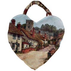 East Budleigh Devon Uk Vintage Old Giant Heart Shaped Tote