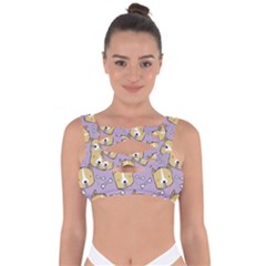 Corgi Pattern Bandaged Up Bikini Top by Sudhe