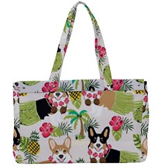 Corgis Pattern Canvas Work Bag by Sudhe