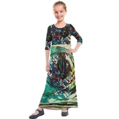 Clock-1-1 Kids  Quarter Sleeve Maxi Dress