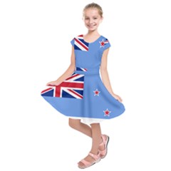 Proposed Flag Of The Ross Dependency Kids  Short Sleeve Dress by abbeyz71