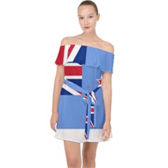 Proposed Flag Of The Ross Dependency Off Shoulder Chiffon Dress by abbeyz71