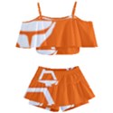 Proposed Flag of Antarctica Kids  Off Shoulder Skirt Bikini View1