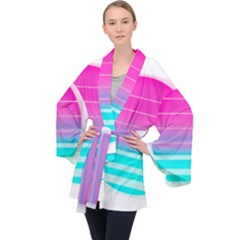 Portable Network Graphics Long Sleeve Velvet Kimono 