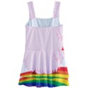 Pink Fluffy Unicorns Dancing On Rainbows Drawing Kids  Layered Skirt Swimsuit View2