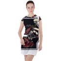 Skull Rose Fantasy Dark Flowers Drawstring Hooded Dress View1