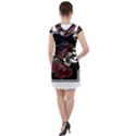 Skull Rose Fantasy Dark Flowers Drawstring Hooded Dress View2