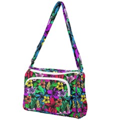 Flowers 3 Front Pocket Crossbody Bag by ArtworkByPatrick