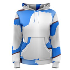 Waving Proposed Flag of Antarctica Women s Pullover Hoodie