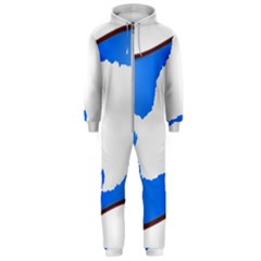 Waving Proposed Flag of Antarctica Hooded Jumpsuit (Men) 