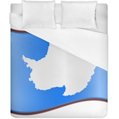 Waving Proposed Flag of Antarctica Duvet Cover (California King Size)