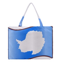 Waving Proposed Flag of Antarctica Medium Tote Bag