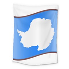Waving Proposed Flag of Antarctica Medium Tapestry