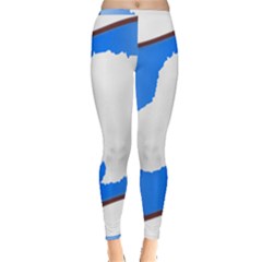 Waving Proposed Flag of Antarctica Inside Out Leggings