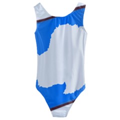 Waving Proposed Flag Of Antarctica Kids  Cut-out Back One Piece Swimsuit by abbeyz71