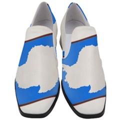 Waving Proposed Flag of Antarctica Women Slip On Heel Loafers