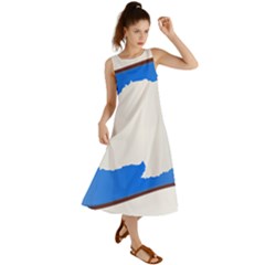 Waving Proposed Flag of Antarctica Summer Maxi Dress