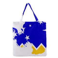 Chilean Magallanes Region Flag Map Of Antarctica Grocery Tote Bag by abbeyz71