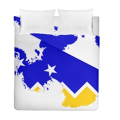 Chilean Magallanes Region Flag Map Of Antarctica Duvet Cover Double Side (full/ Double Size) by abbeyz71