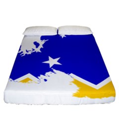 Chilean Magallanes Region Flag Map Of Antarctica Fitted Sheet (california King Size) by abbeyz71