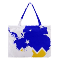 Chilean Magallanes Region Flag Map Of Antarctica Medium Tote Bag by abbeyz71