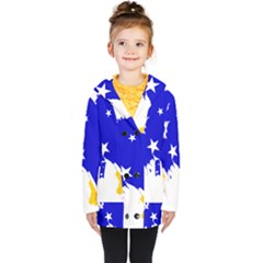 Chilean Magallanes Region Flag Map Of Antarctica Kids  Double Breasted Button Coat by abbeyz71