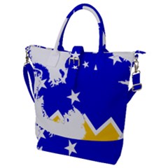 Chilean Magallanes Region Flag Map Of Antarctica Buckle Top Tote Bag by abbeyz71