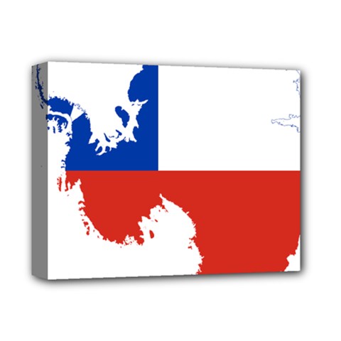 Chile Flag Map Of Antarctica Deluxe Canvas 14  X 11  (stretched) by abbeyz71