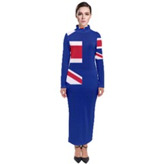 Government Ensign Of The British Antarctic Territory Turtleneck Maxi Dress