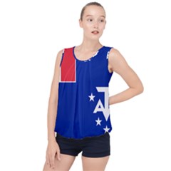 Flag Of The French Southern And Antarctic Lands, 1958 Bubble Hem Chiffon Tank Top by abbeyz71