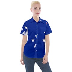Flag Of The French Southern And Antarctic Lands, 1958 Women s Short Sleeve Pocket Shirt