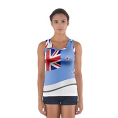 Waving Proposed Flag Of The Ross Dependency Sport Tank Top  by abbeyz71