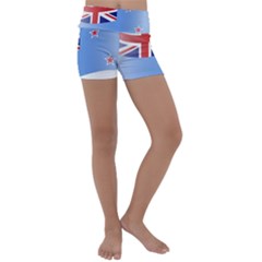 Waving Proposed Flag Of The Ross Dependency Kids  Lightweight Velour Yoga Shorts by abbeyz71