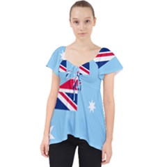 Proposed Flag Of The Australian Antarctic Territory Lace Front Dolly Top by abbeyz71