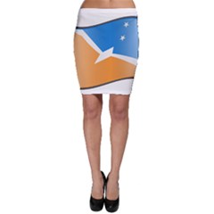 Waving Flag Of Tierra Del Fuego Province, Argentina Bodycon Skirt by abbeyz71